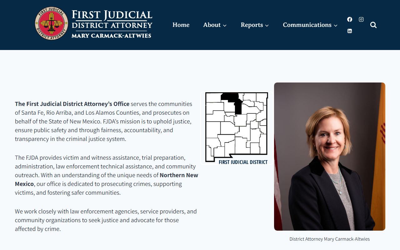 First Judicial District Attorney office page